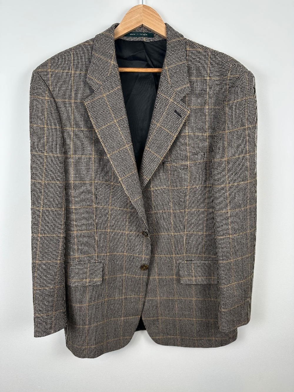 Lauren Ralph Lauren Men’s Wool Houndstooth Plaid Blazer Sport Coat 42R
